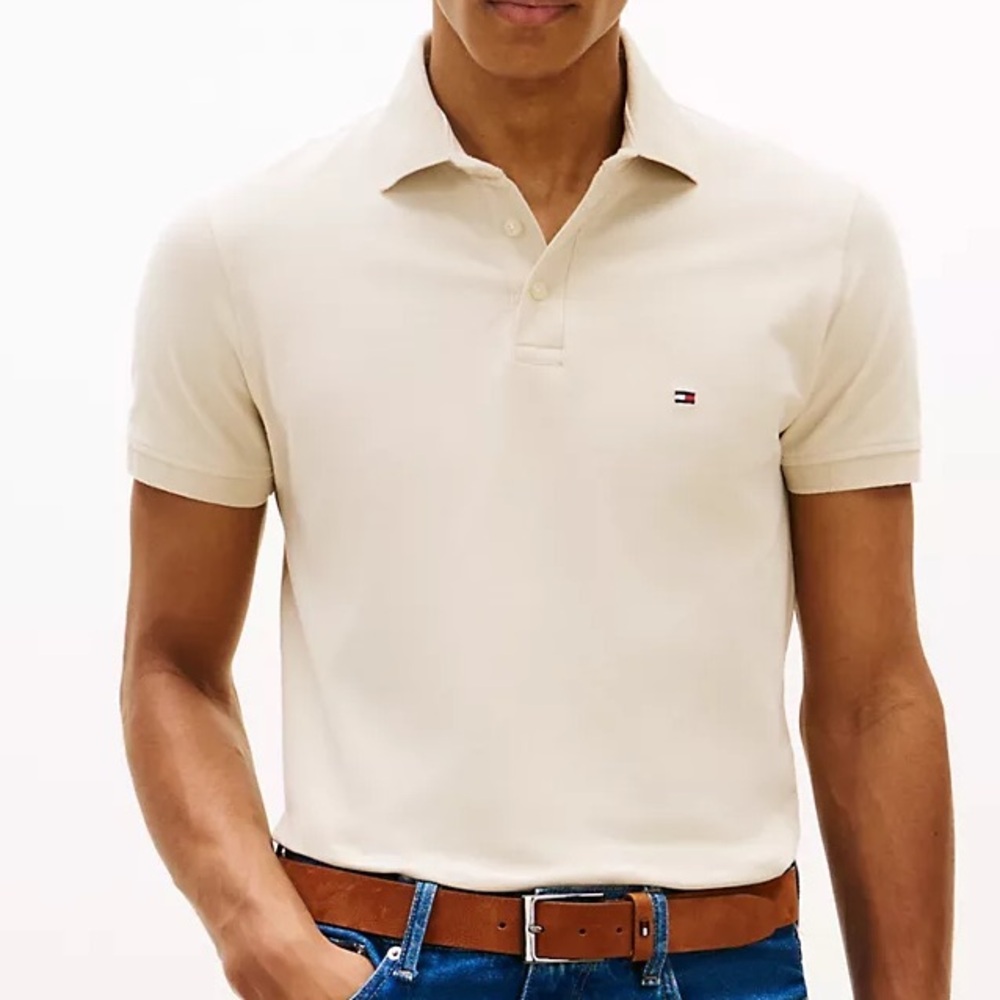 Tommy Hilfiger Men's Beige Polo Shirt